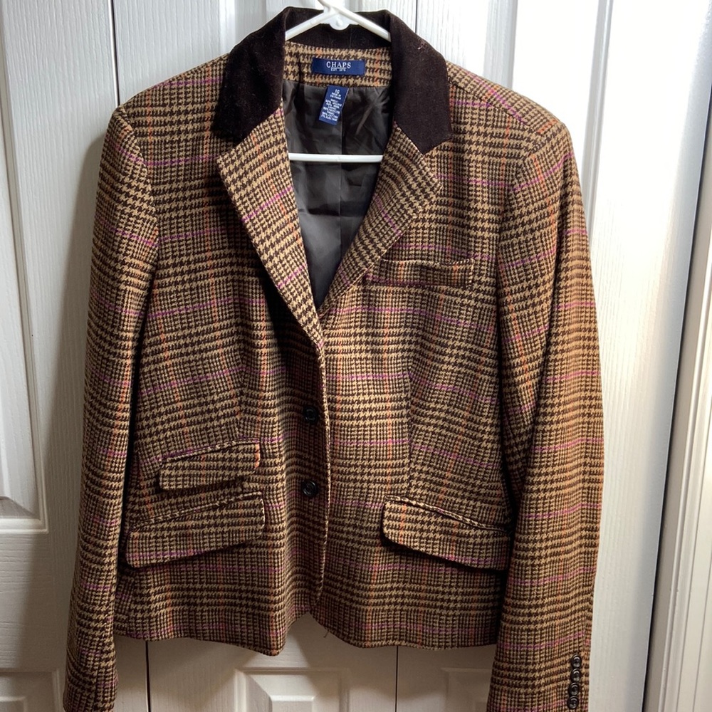 Chaps size 16 wool blend blazer three buttons new with tag
